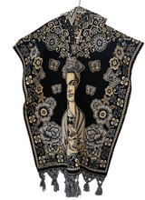 Cargar imagen en el visor de la galería, Jorongo Frida Kahlo con gorro