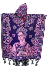 Cargar imagen en el visor de la galería, Jorongo Frida Kahlo con gorro
