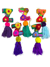 Cargar imagen en el visor de la galería, Pompones Letras bordadas