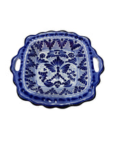 Cargar imagen en el visor de la galería, Charola Arrocera de Talavera Azul con blanco