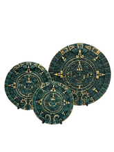 Cargar imagen en el visor de la galería, Calendario Rústico de Malaquita verde con dorado