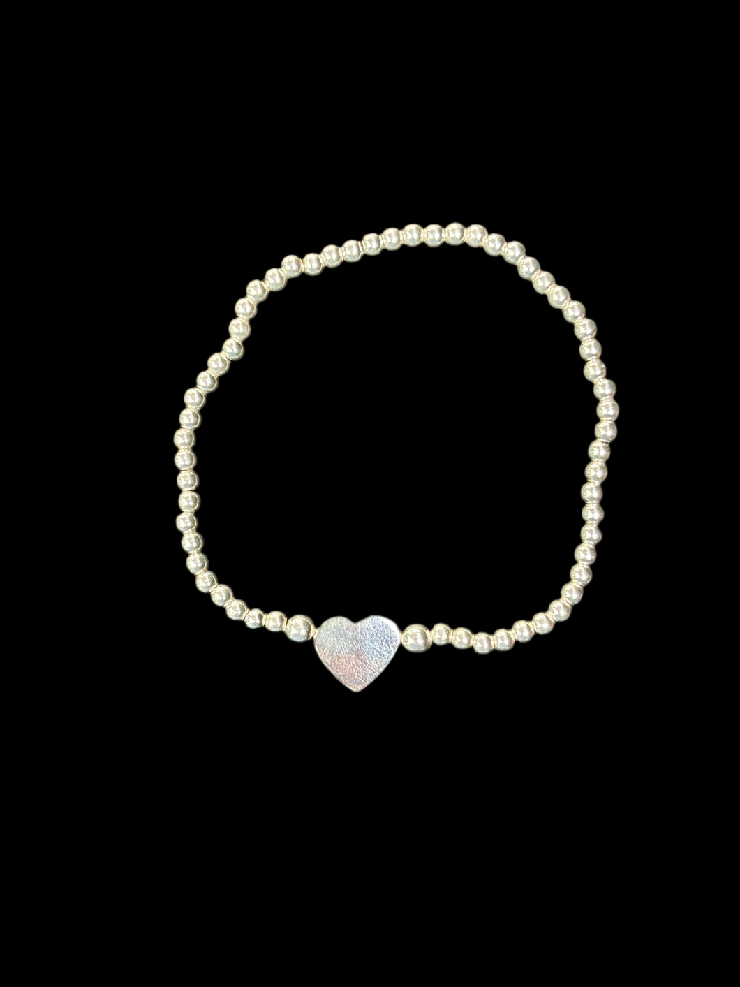 Pulsera de bola con Corazón plano