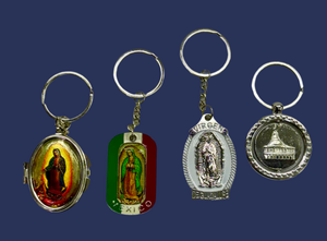 Llaveros Virgen de Guadalupe 6 piezas