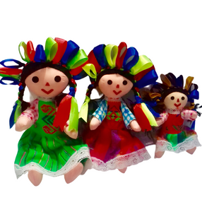 Muñecas María con diadema, 5 tamaños