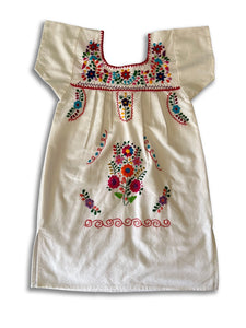 Vestidos bordados de Tehuacan para niñas