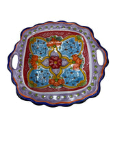 Cargar imagen en el visor de la galería, Charola Arrocera de Talavera multicolor
