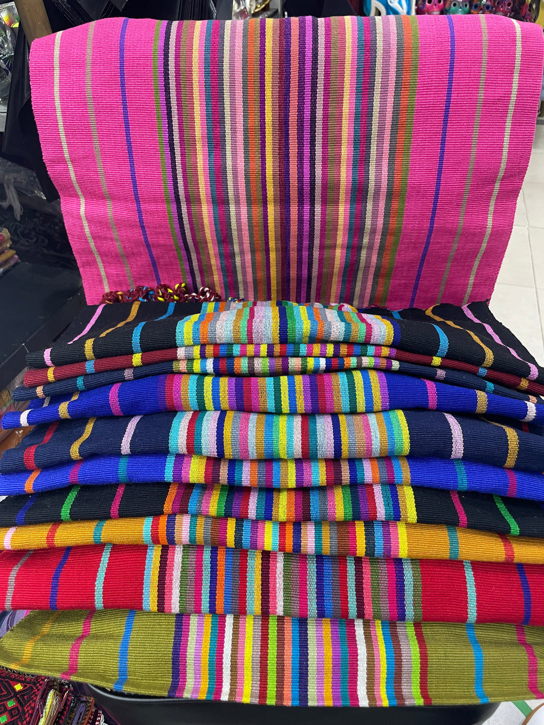 Bolsa de rayas grande