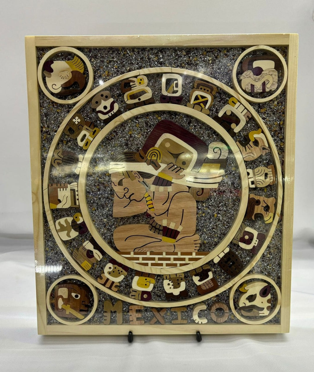Calendario Maya en maderas finas