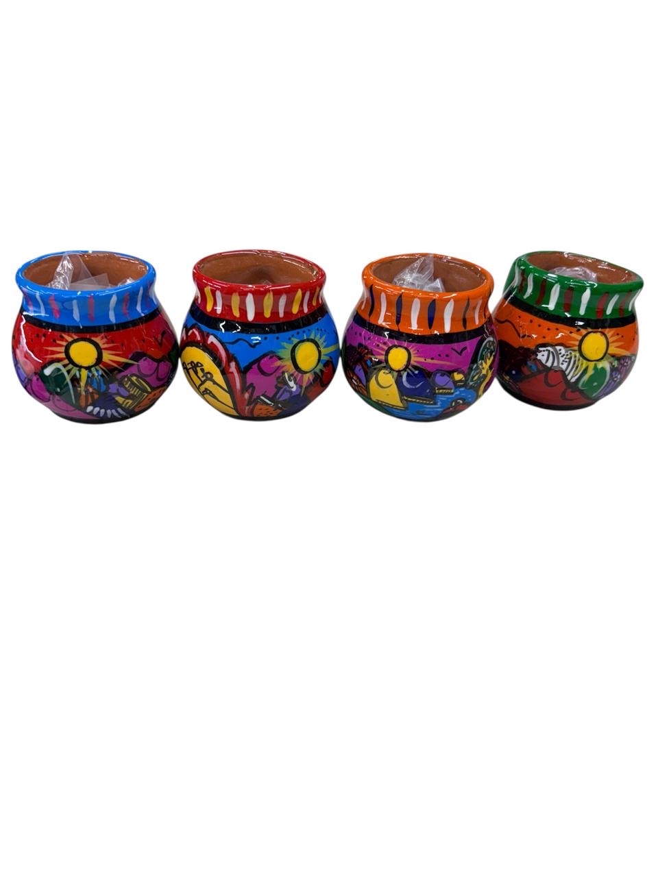 Jarrito mezcalero de barro de historia