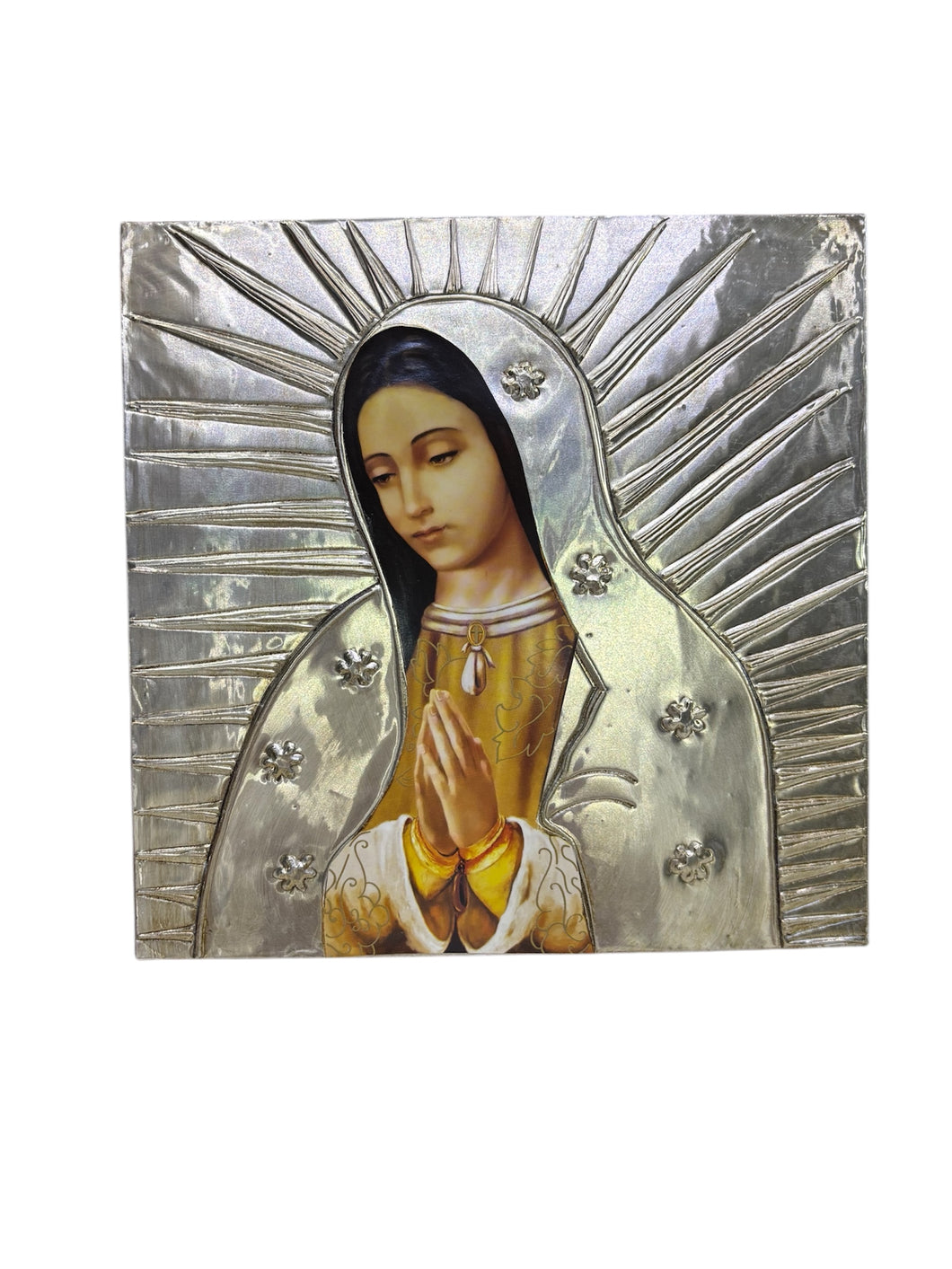 Virgen de Guadalupe repujado mediana