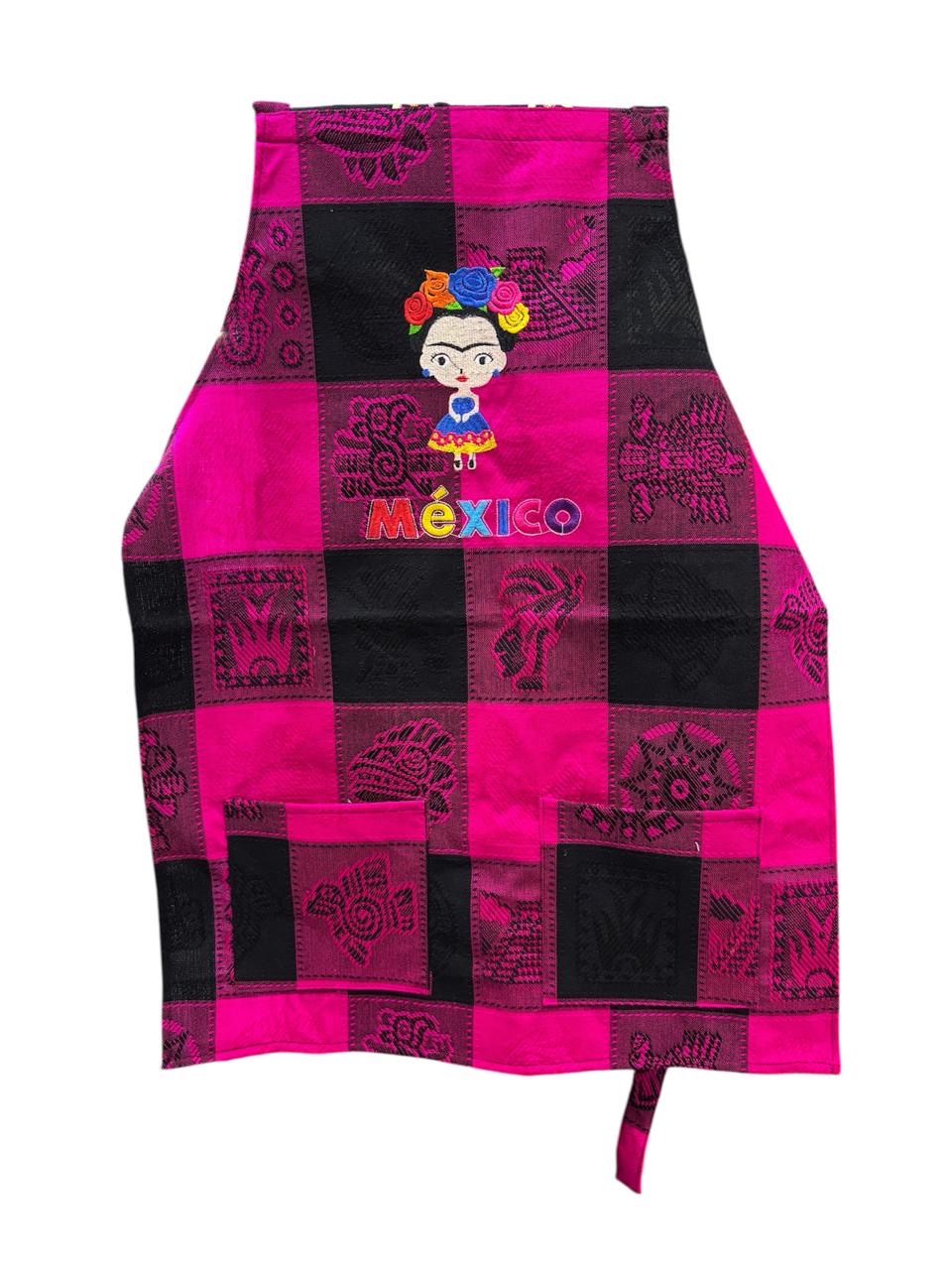 Delantal bordado Frida Kahlo