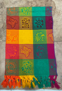 Mantel con cuadros multicolor