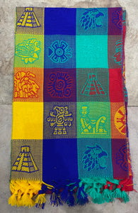Mantel con cuadros multicolor
