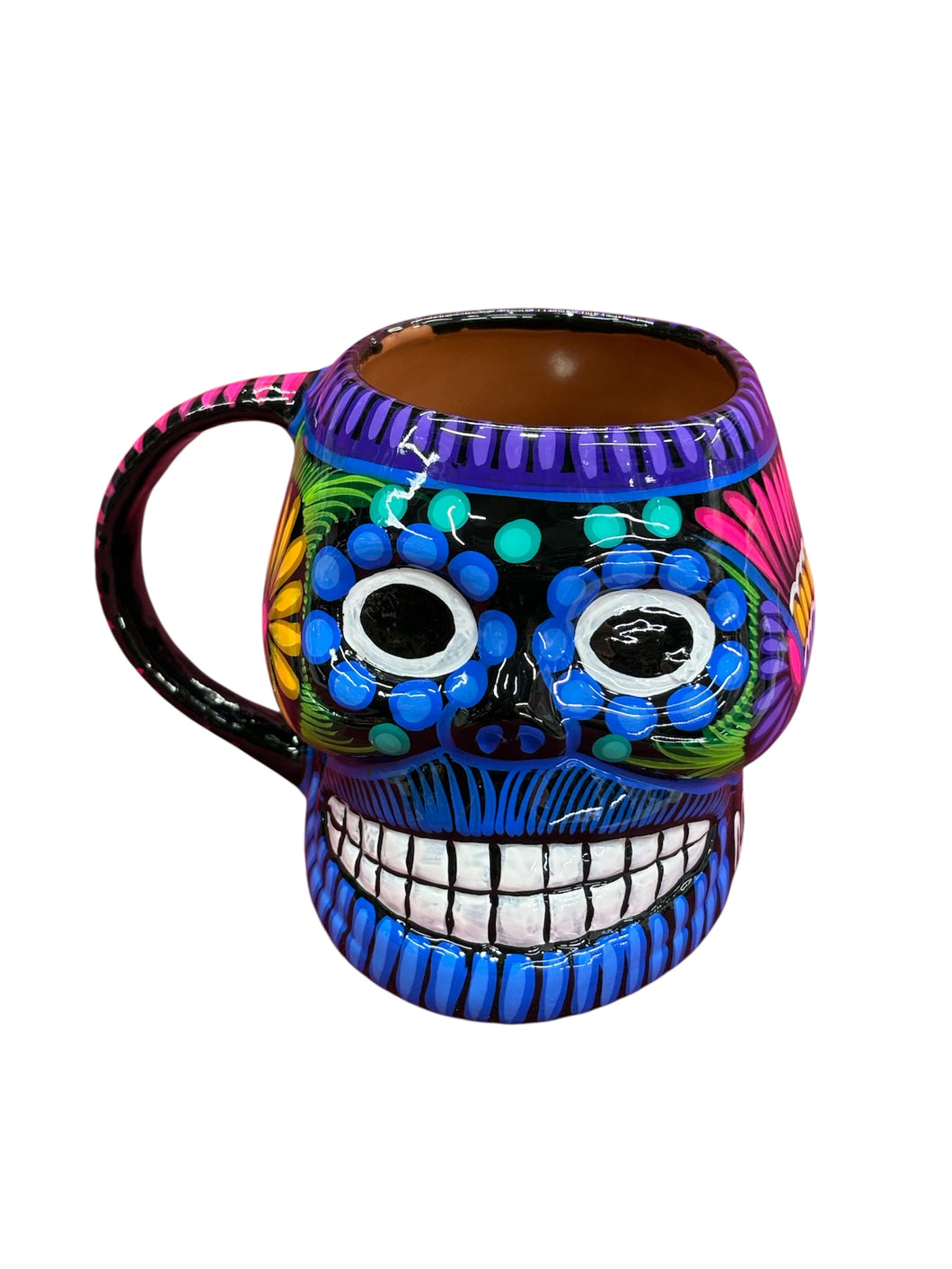 Taza de calavera en barro, Día de Muertos