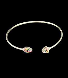 Pulsera aro con zirconias de colores