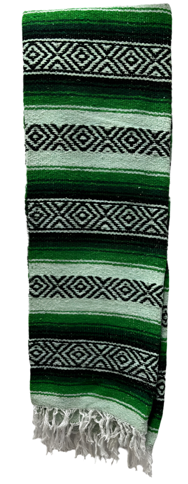 Cobija rayas verde limón