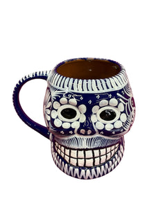 Taza de calavera en barro, Día de Muertos