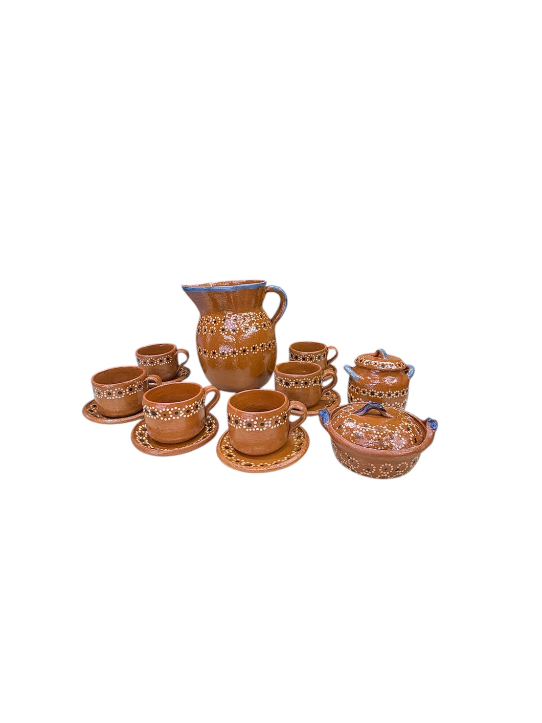 Juego de café, barro natural