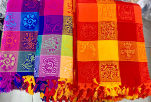 Mantel con cuadros multicolor