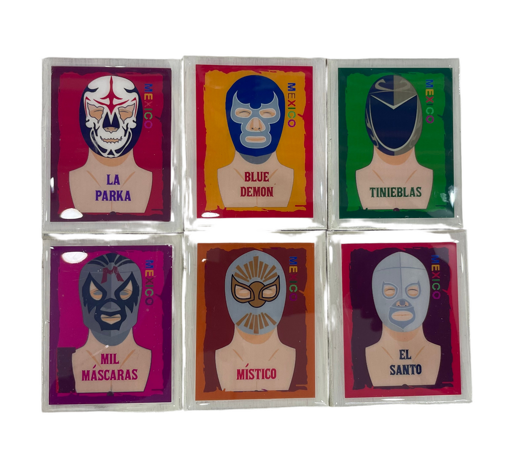Lucha libre, imanes set 6 piezas