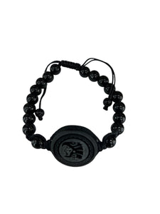 Pulsera caballero águila en obsidiana