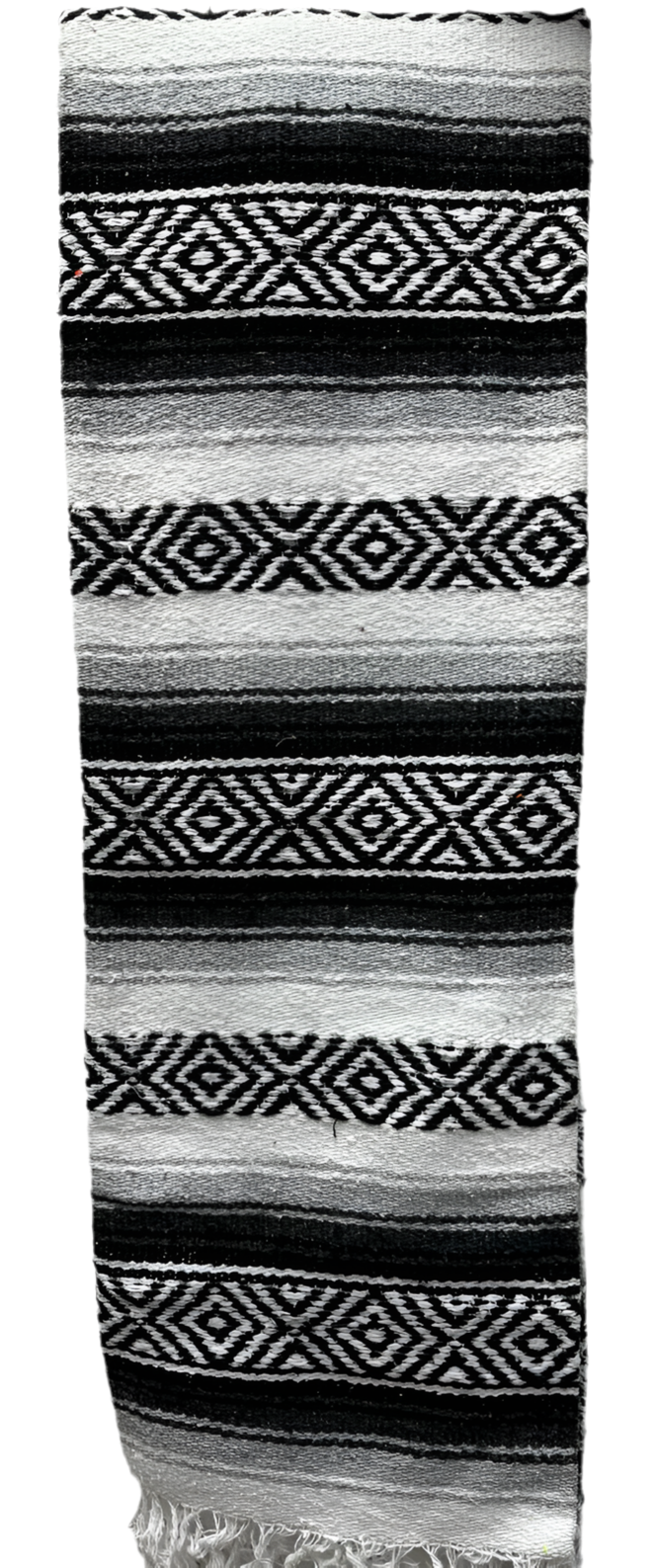 Cobija rayas gris negro