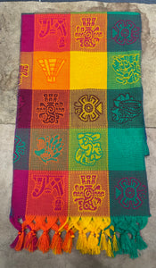 Mantel con cuadros multicolor