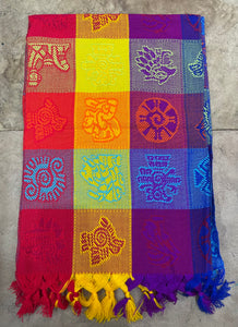 Mantel con cuadros multicolor