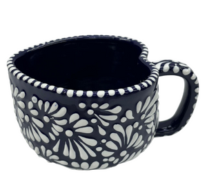 Taza corazón plumeada