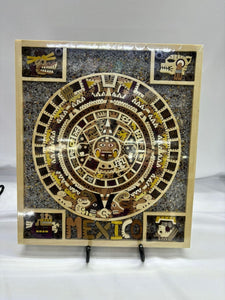 Calendario Azteca en maderas finas naturales