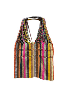 Bolsa de rayas grande