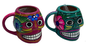 Taza de calavera en barro, Día de Muertos