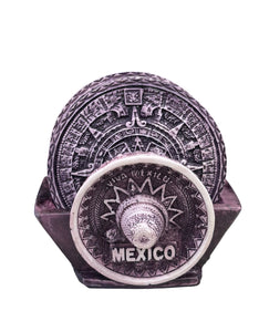 Porta vasos calendario azteca