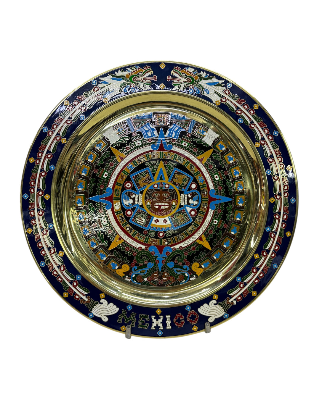 Calendario Azteca Fotograbado en latón 28 cm.
