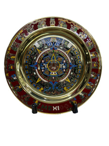 Calendario Azteca fotograbado en latón 14 cm.
