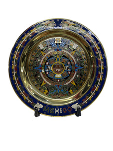 Calendario Azteca fotograbado en latón 14 cm.