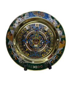 Calendario Azteca fotograbado en latón 14 cm.