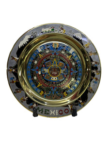 Calendario Azteca fotograbado en latón 14 cm.
