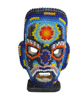 Cargar imagen en el visor de la galería, Máscara azteca mini arte huichol
