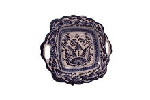 Cargar imagen en el visor de la galería, Charola Arrocera de Talavera Azul con blanco
