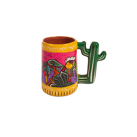 Tarro para cerveza con cactus