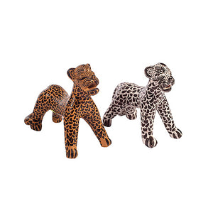 Jaguares medianos parados set de 2 piezas