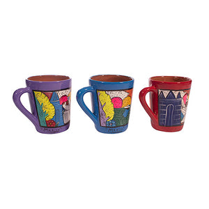 Taza de barro para café, modelo en V